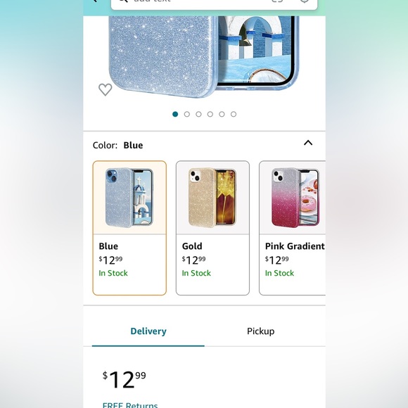 Sparkly blue iphone 14 Case - Picture 6 of 6